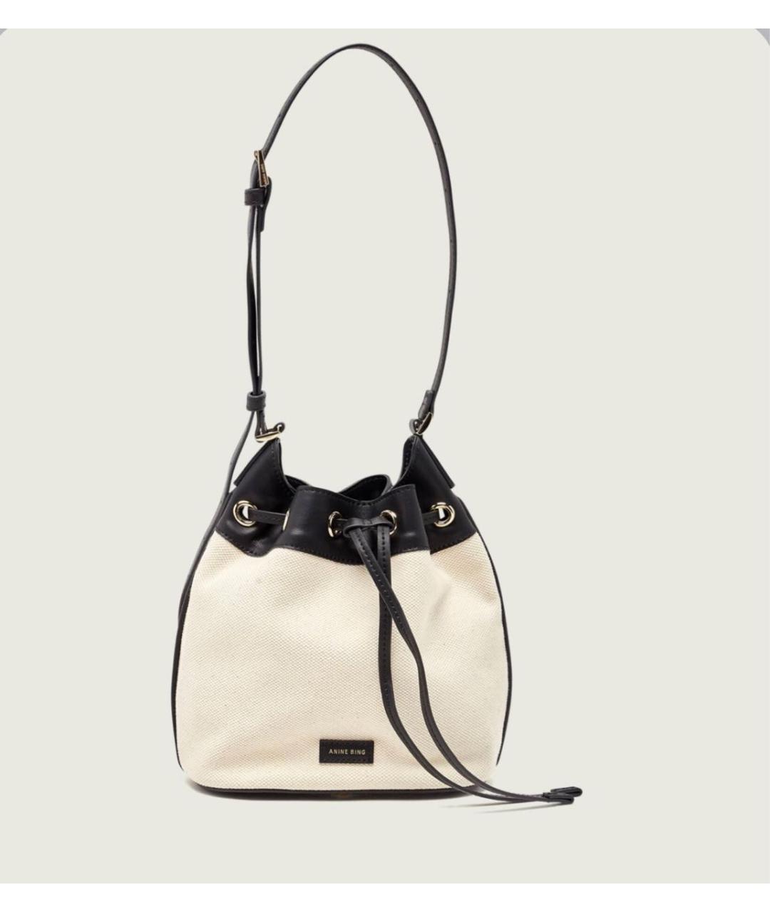 ANINE BING Бежевая тканевая сумка через плечо, фото 8