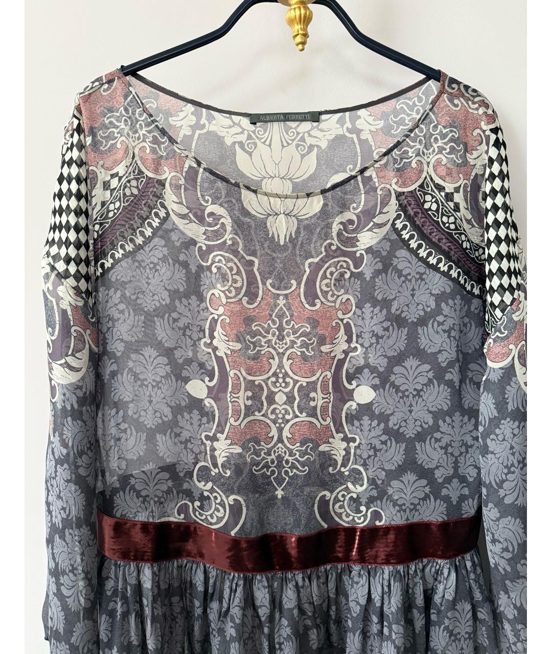 ALBERTA FERRETTI Шелковое вечернее платье, фото 4