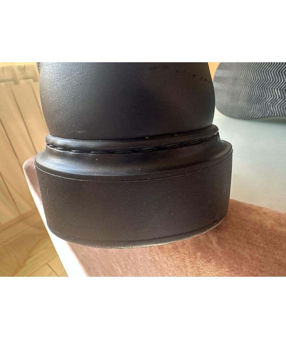 LOUIS VUITTON Черные кожаные низкие кроссовки / кеды, фото 5