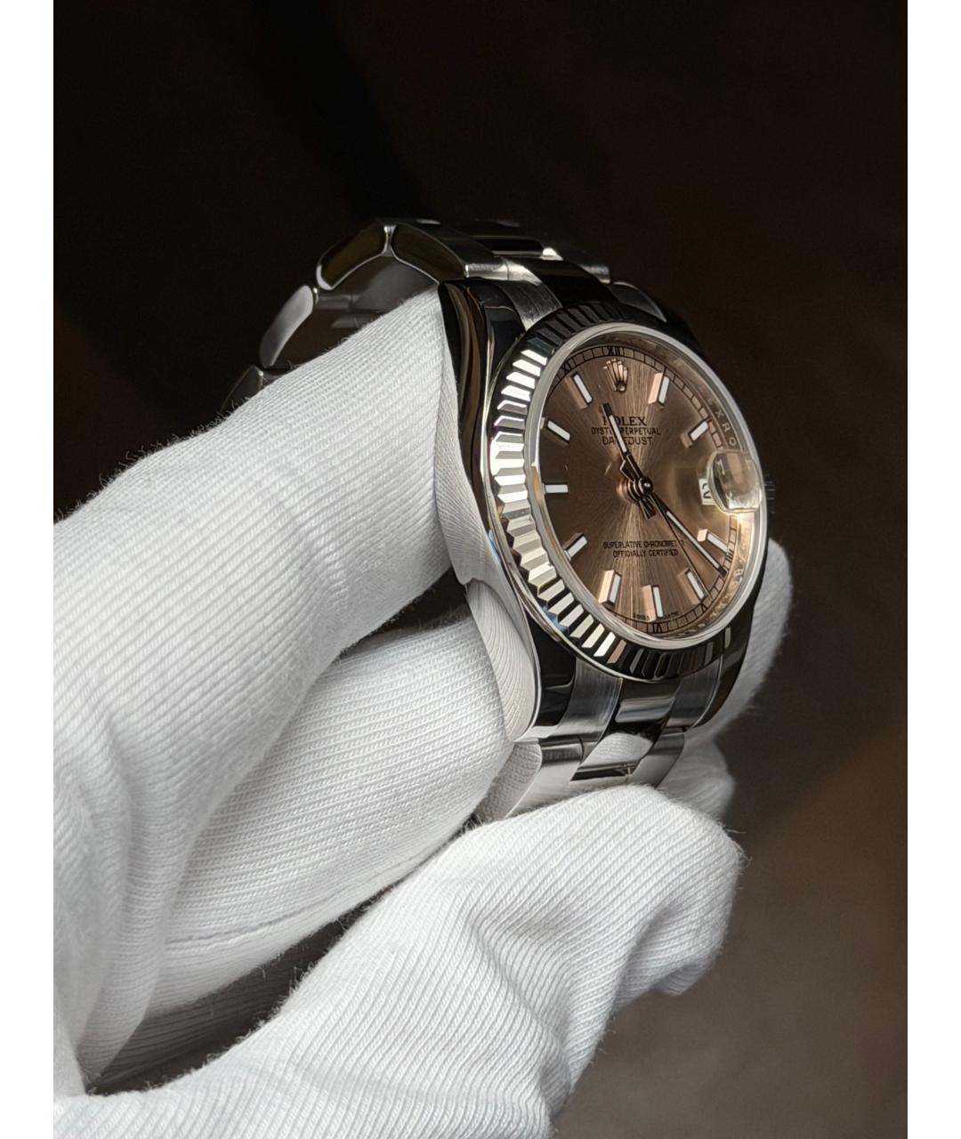 ROLEX Розовые часы, фото 4