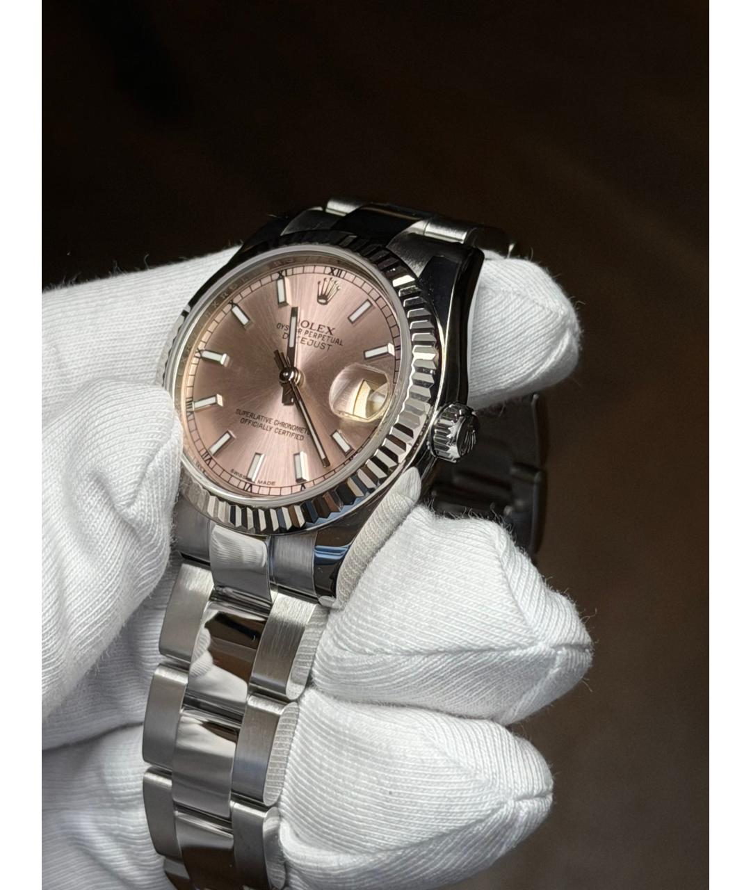 ROLEX Розовые часы, фото 3