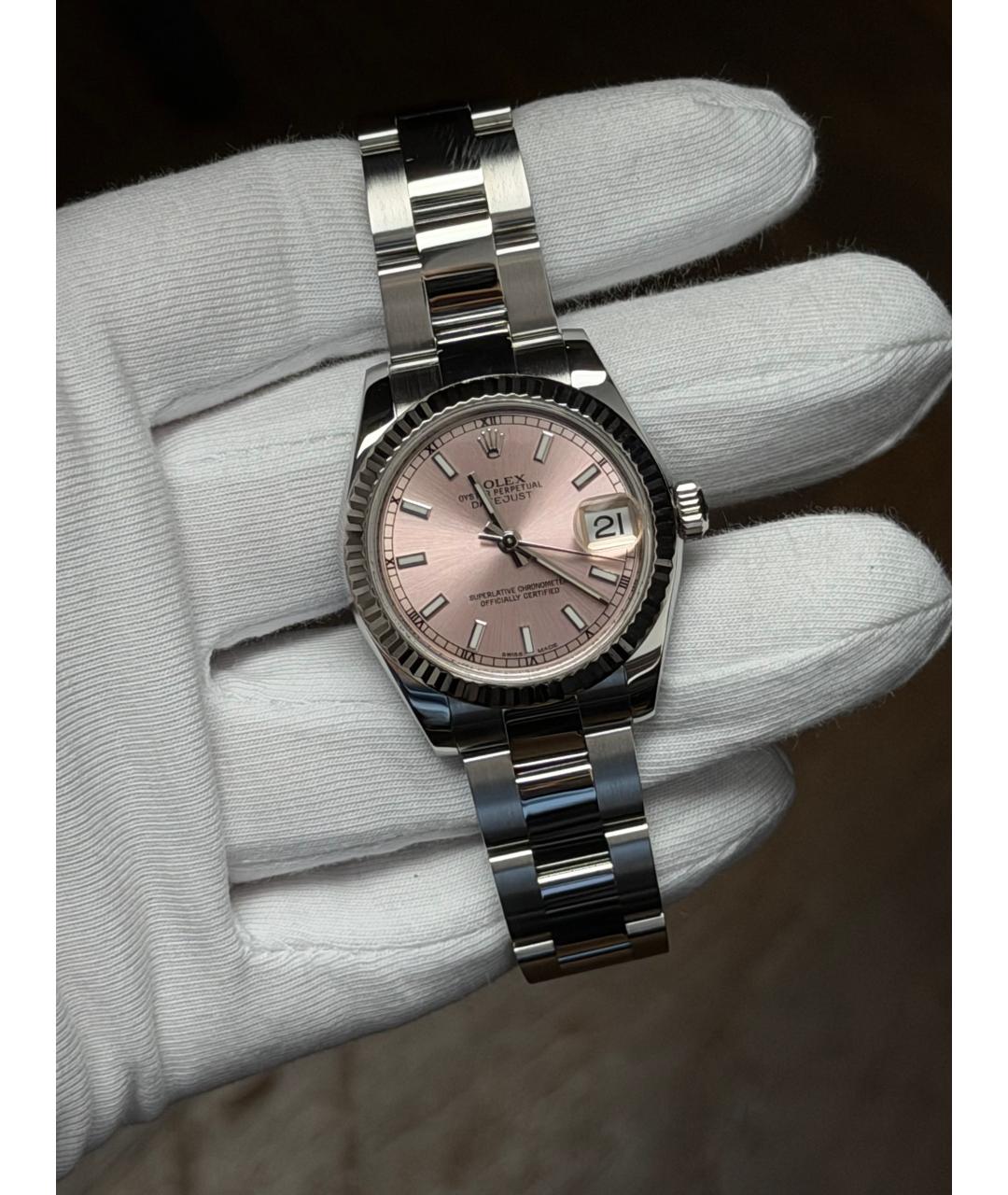ROLEX Розовые часы, фото 2