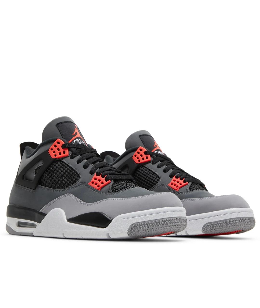 JORDAN Серые кожаные высокие кроссовки / кеды, фото 2