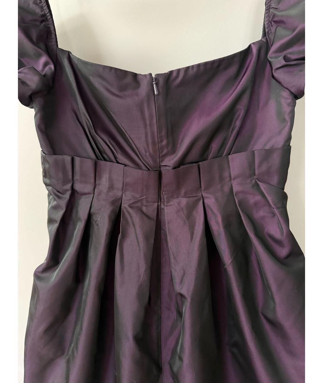 CHRISTIAN DIOR Фиолетовое шелковое коктейльное платье, фото 6
