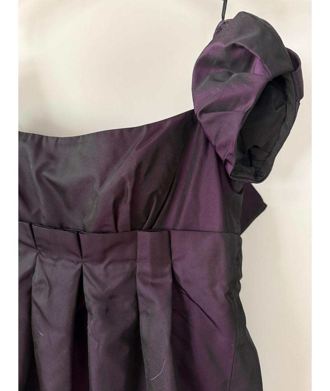 CHRISTIAN DIOR Фиолетовое шелковое коктейльное платье, фото 4