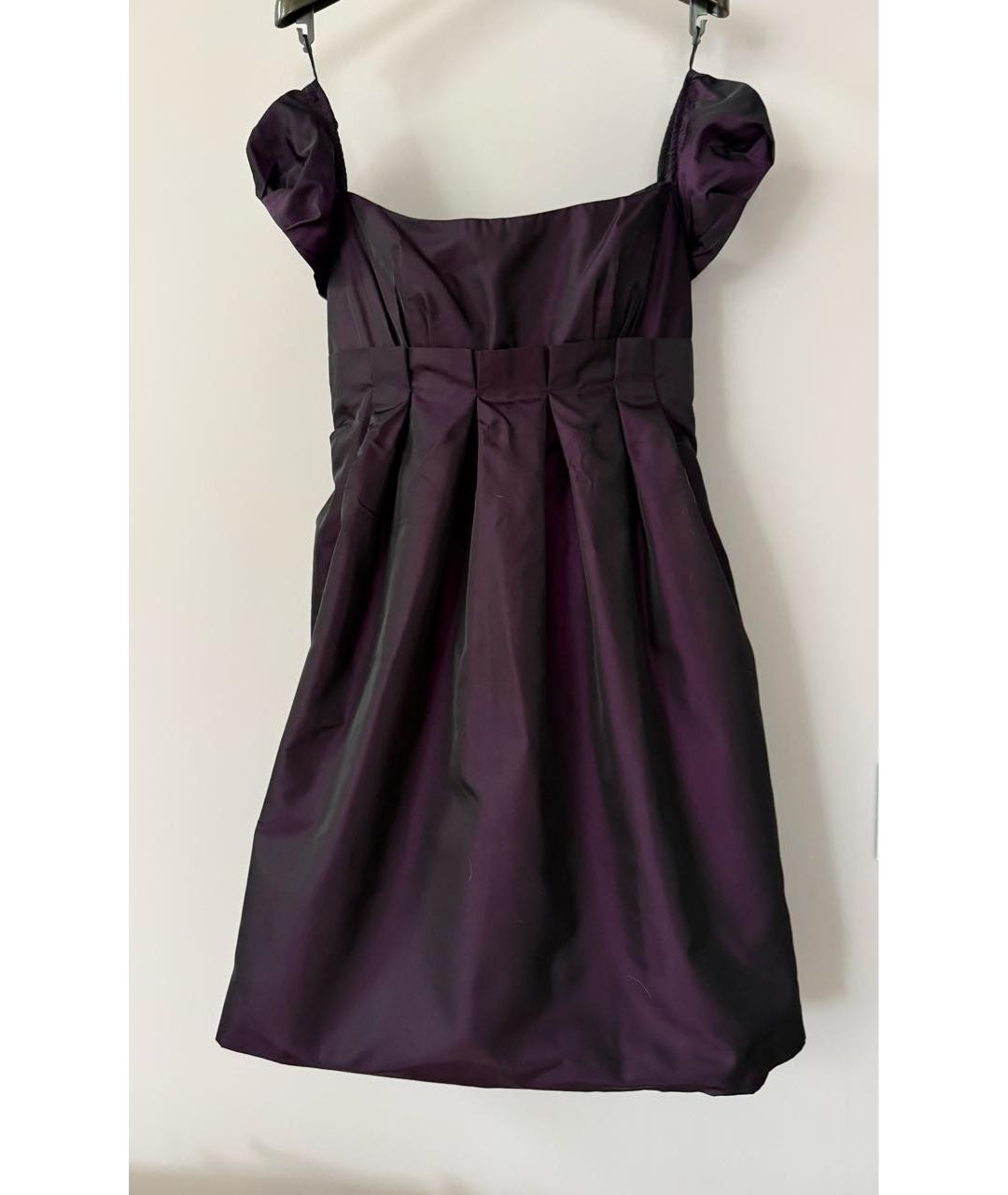 CHRISTIAN DIOR Фиолетовое шелковое коктейльное платье, фото 9