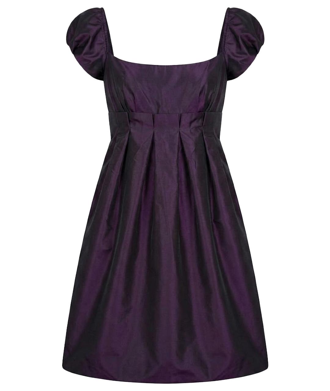 CHRISTIAN DIOR Фиолетовое шелковое коктейльное платье, фото 1