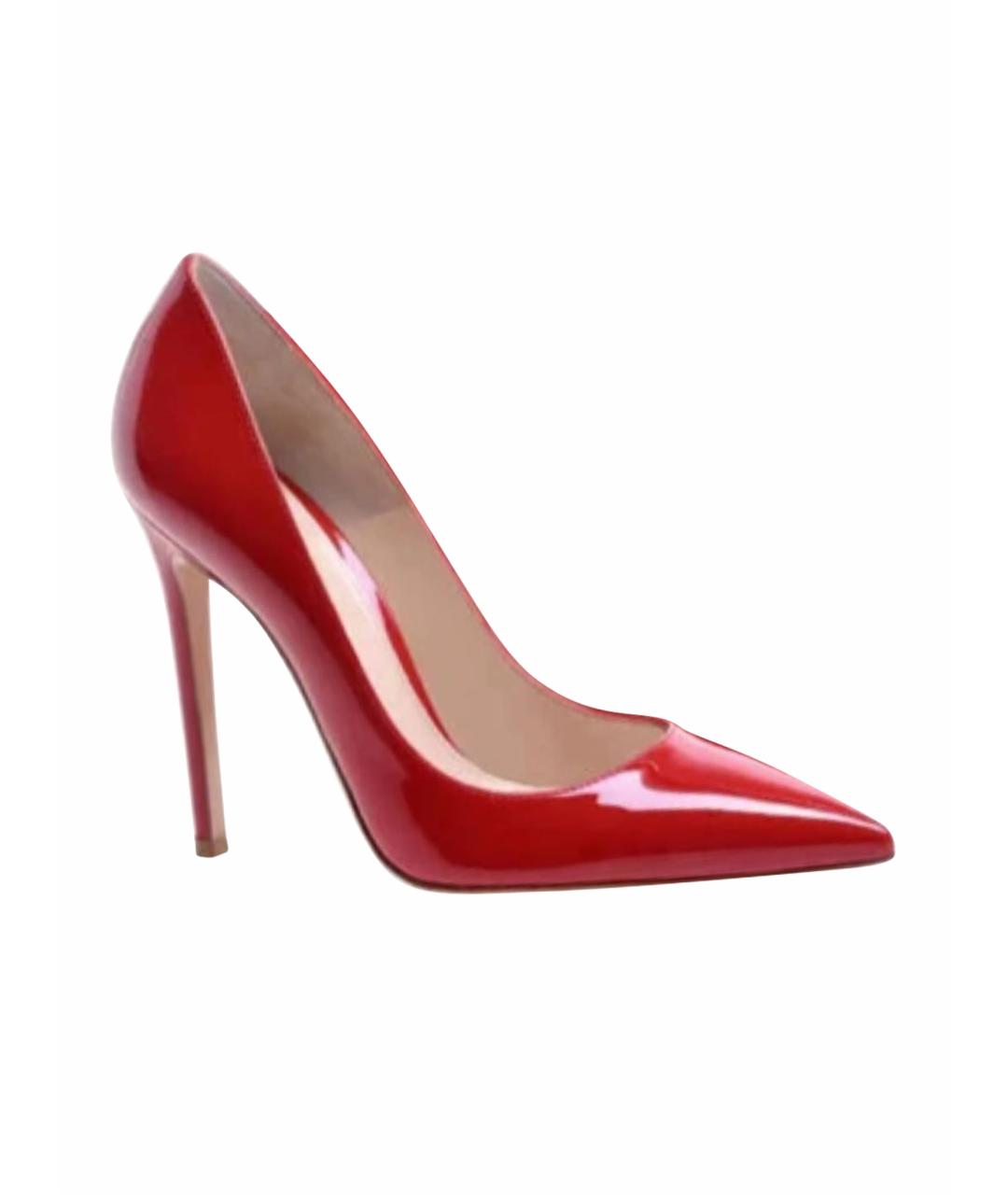 GIANVITO ROSSI Красные туфли из лакированной кожи, фото 1