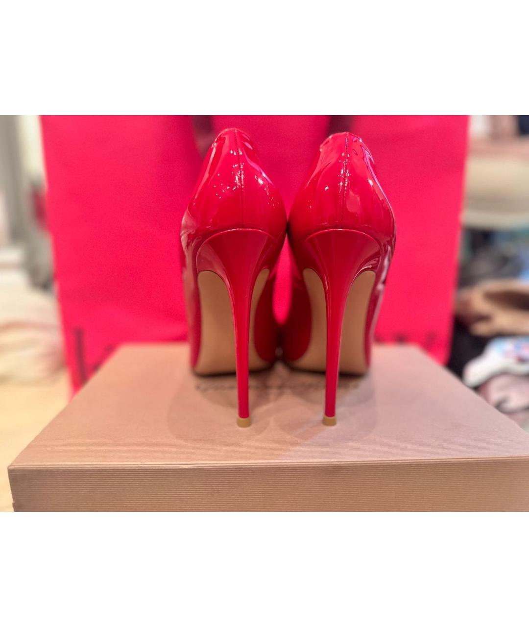 GIANVITO ROSSI Красные туфли из лакированной кожи, фото 3