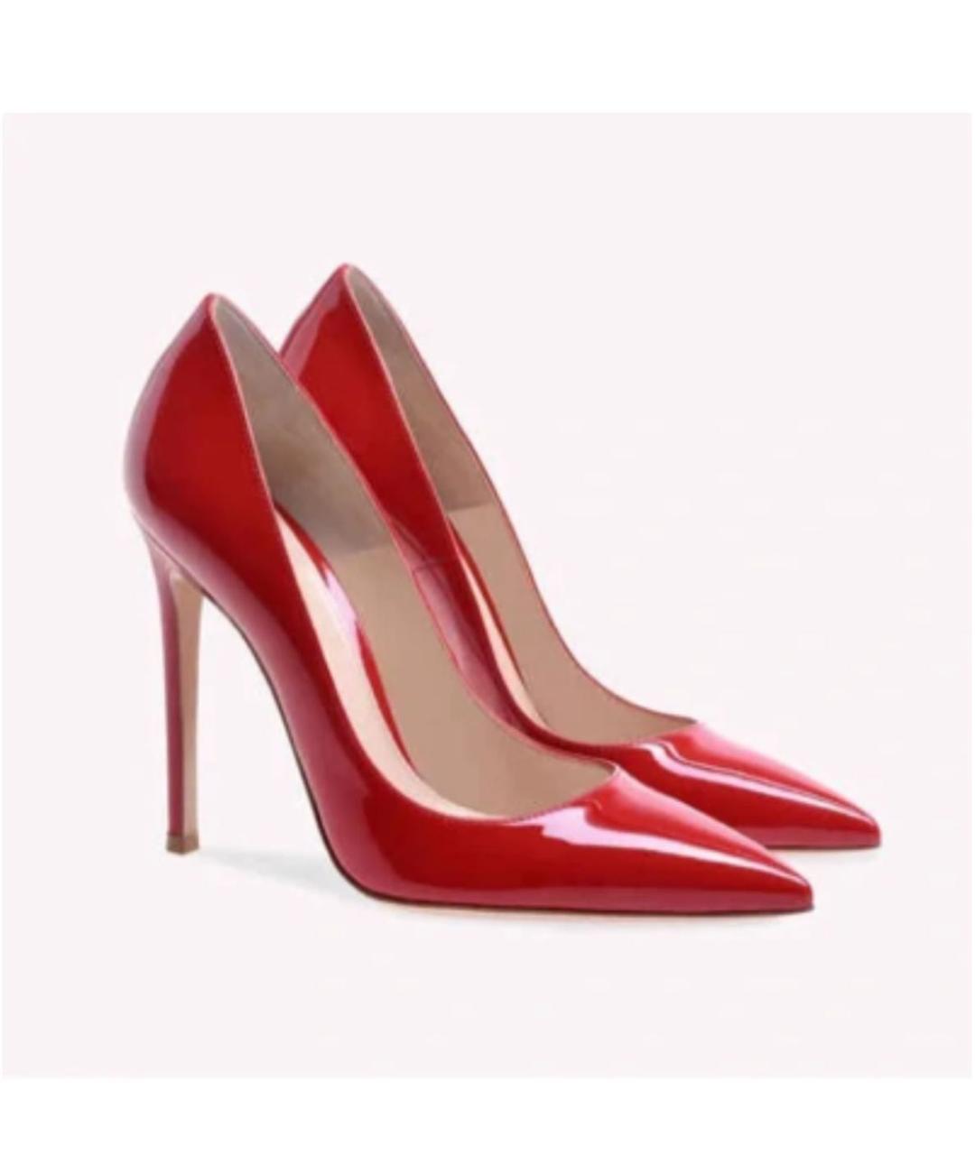 GIANVITO ROSSI Красные туфли из лакированной кожи, фото 8