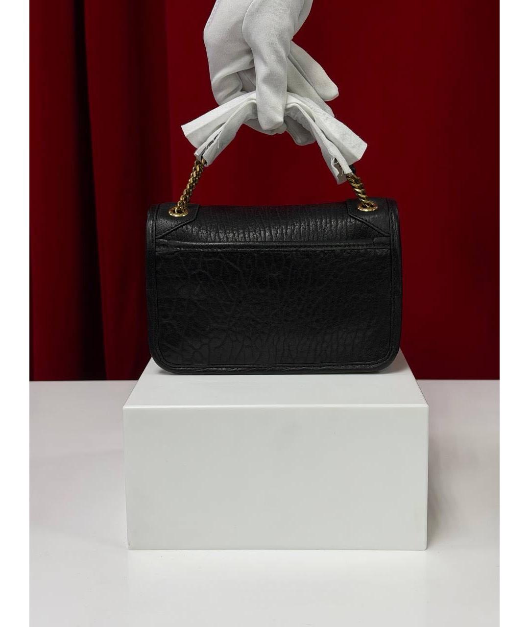 SAINT LAURENT Черная кожаная сумка через плечо, фото 7