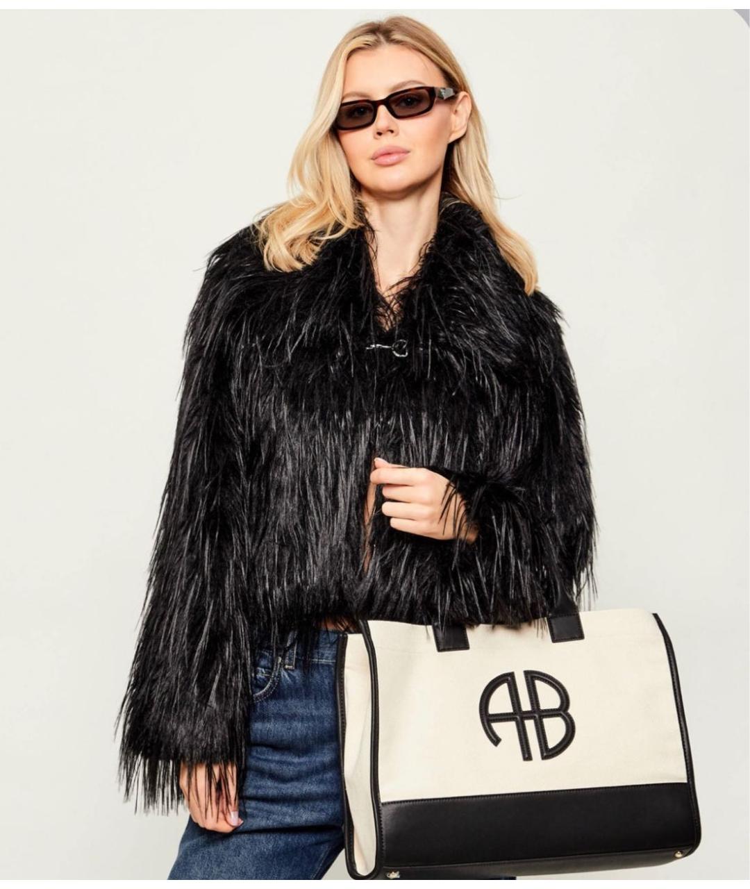 ANINE BING Бежевая хлопковая сумка тоут, фото 4