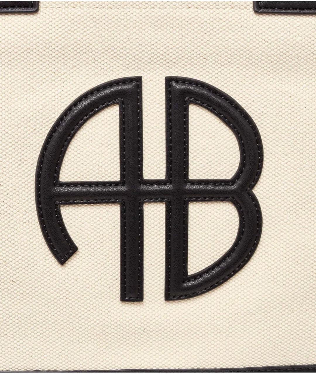 ANINE BING Бежевая хлопковая сумка тоут, фото 7