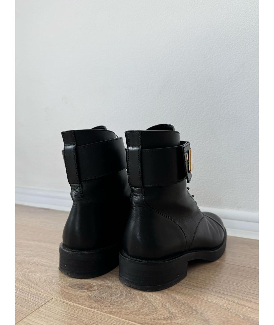 LOUIS VUITTON Черные кожаные ботинки, фото 4