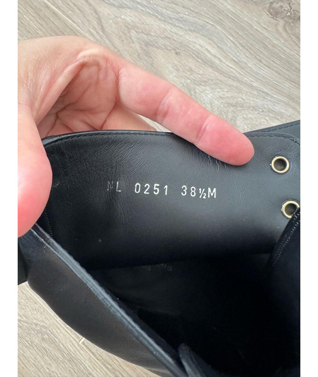 LOUIS VUITTON Черные кожаные ботинки, фото 8