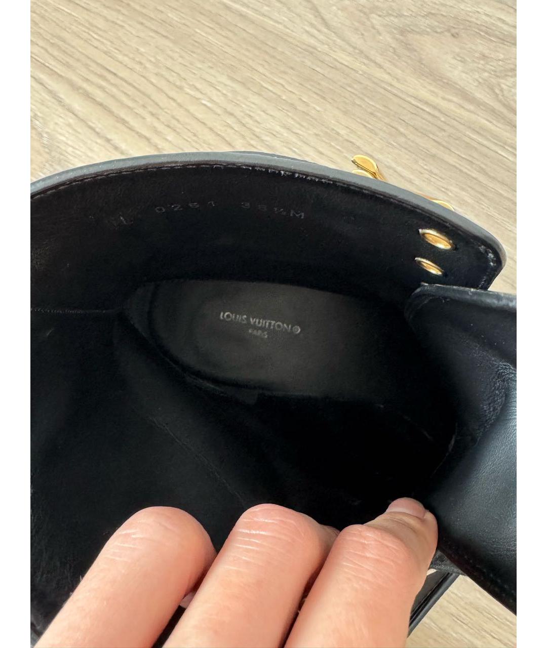 LOUIS VUITTON Черные кожаные ботинки, фото 7