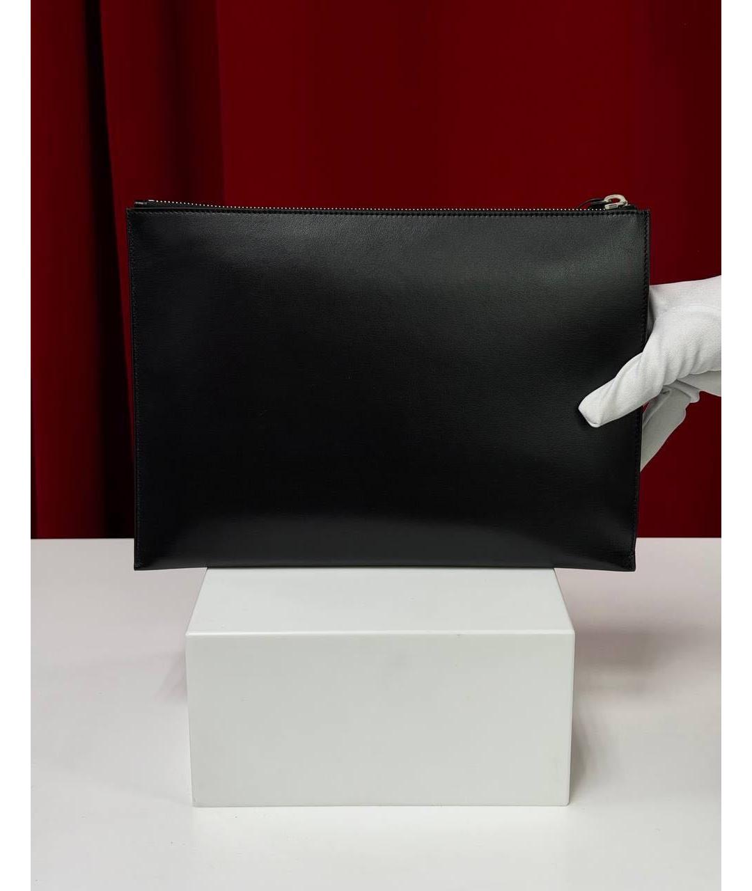 SAINT LAURENT Черная кожаная папка для документов, фото 5