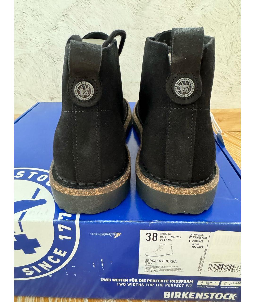 BIRKENSTOCK Черные замшевые ботинки, фото 4