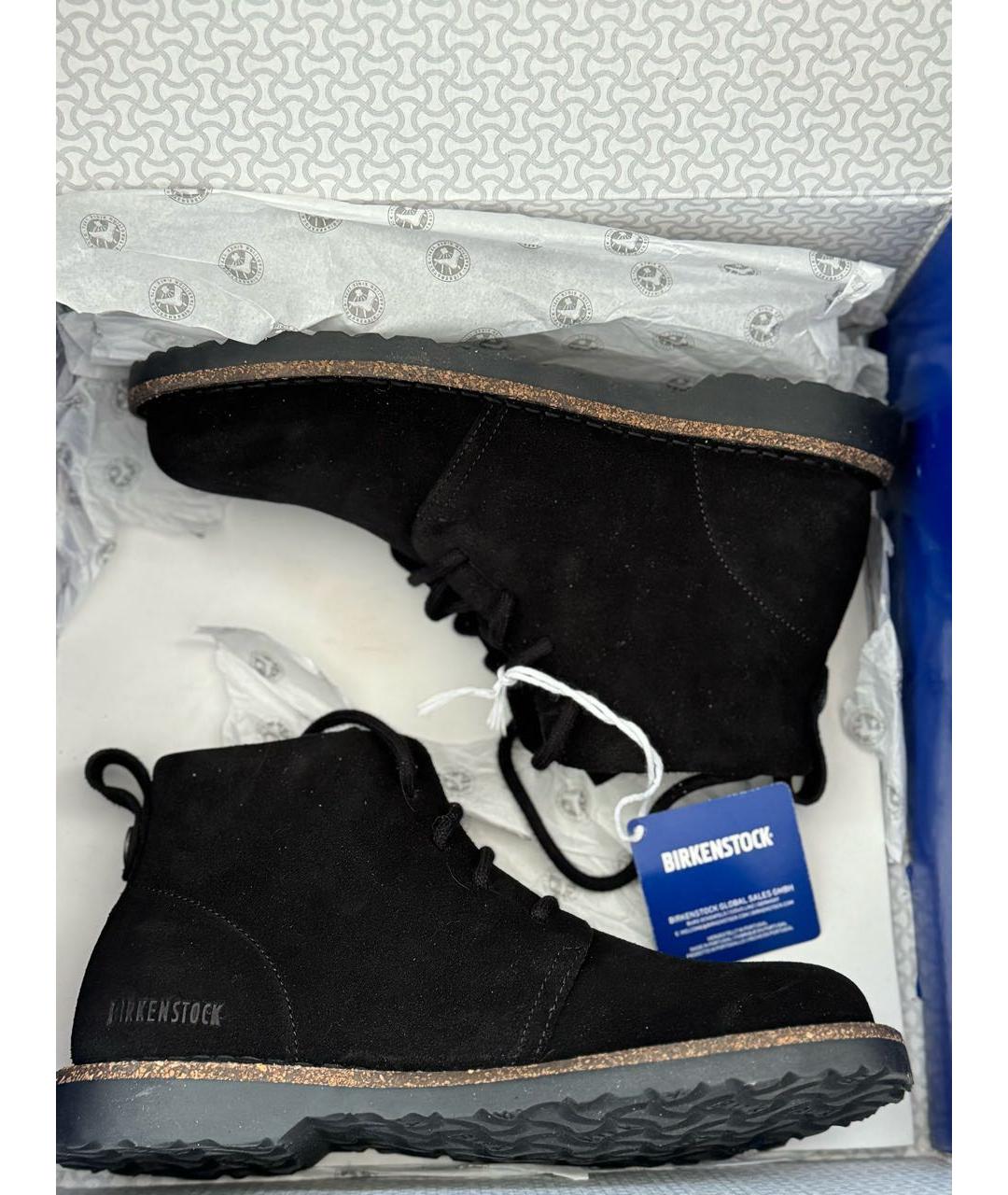 BIRKENSTOCK Черные замшевые ботинки, фото 5