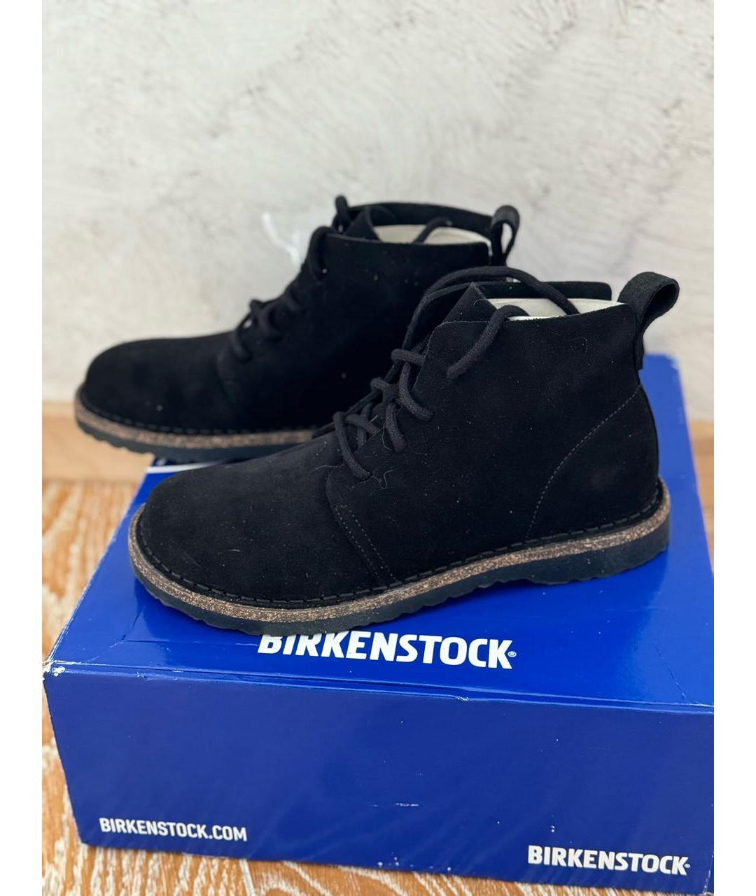 BIRKENSTOCK Черные замшевые ботинки, фото 7