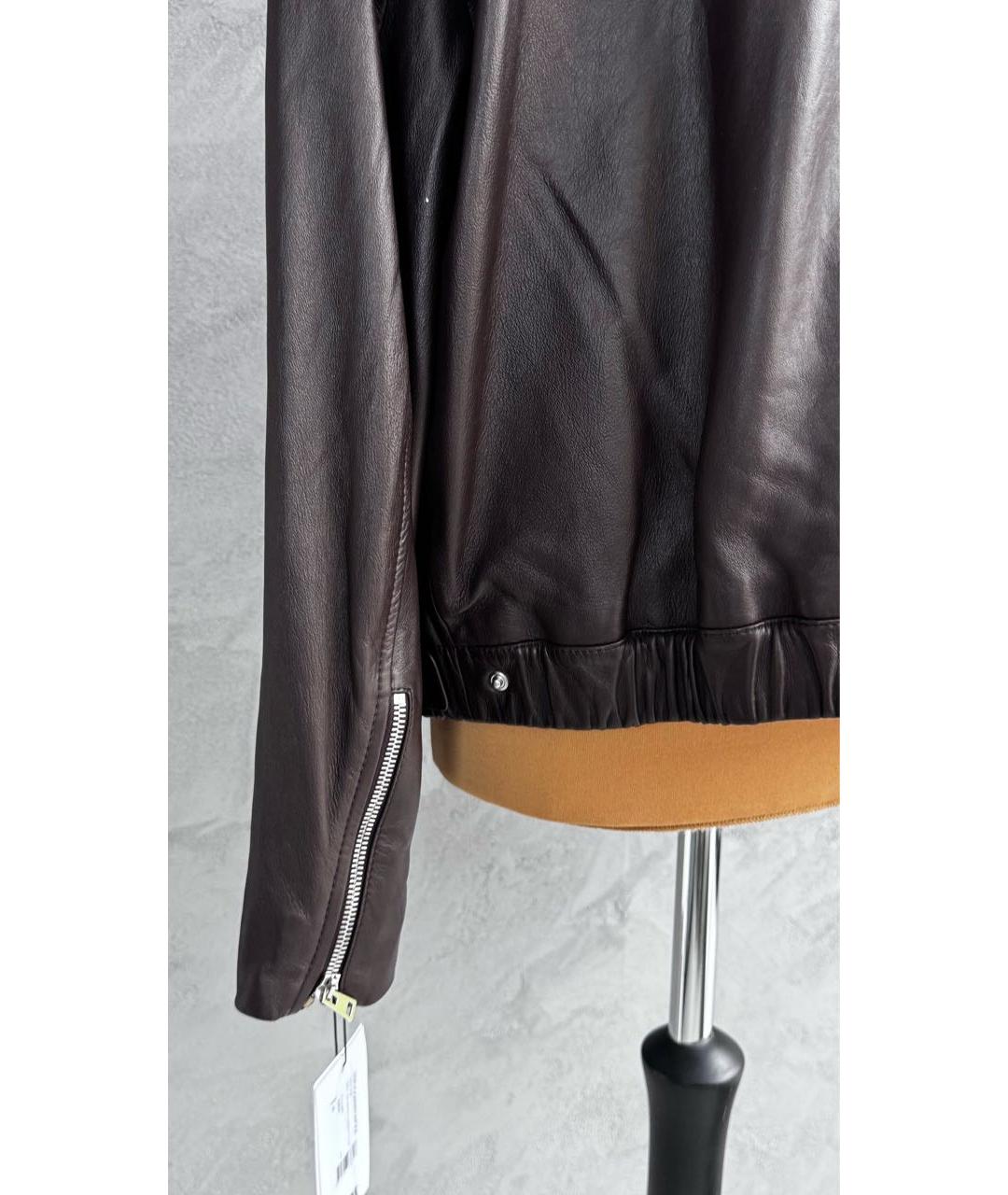 YVES SALOMON Коричневая кожаная куртка, фото 6