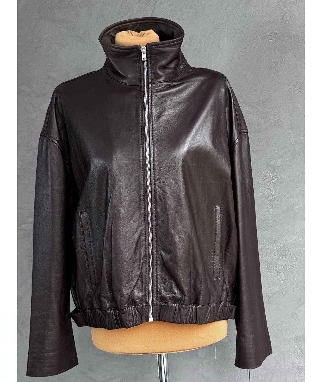 YVES SALOMON Коричневая кожаная куртка, фото 3