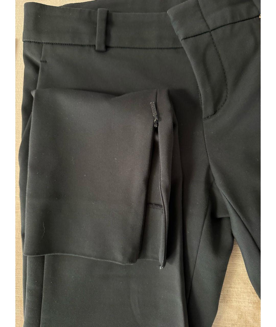 GUCCI Черные хлопко-эластановые брюки узкие, фото 5