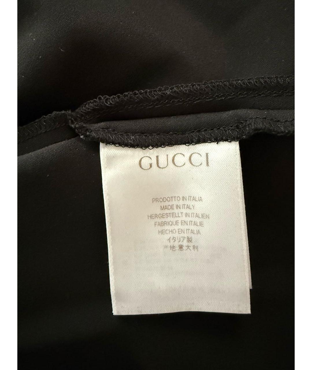 GUCCI Черные хлопко-эластановые брюки узкие, фото 6