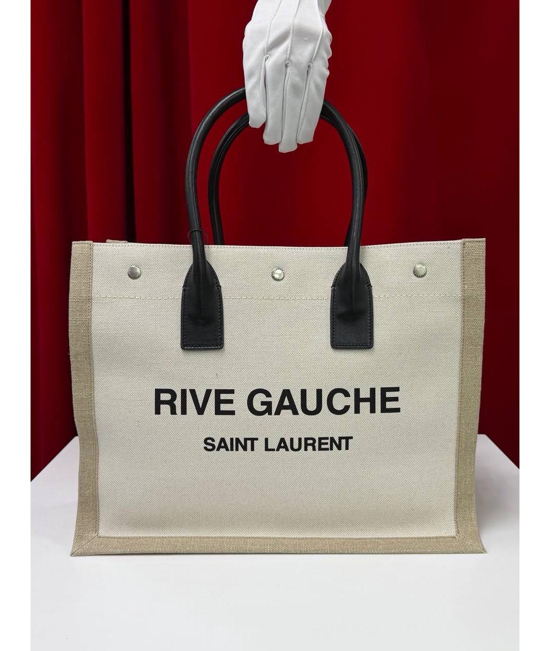 SAINT LAURENT Бежевая сумка тоут, фото 4