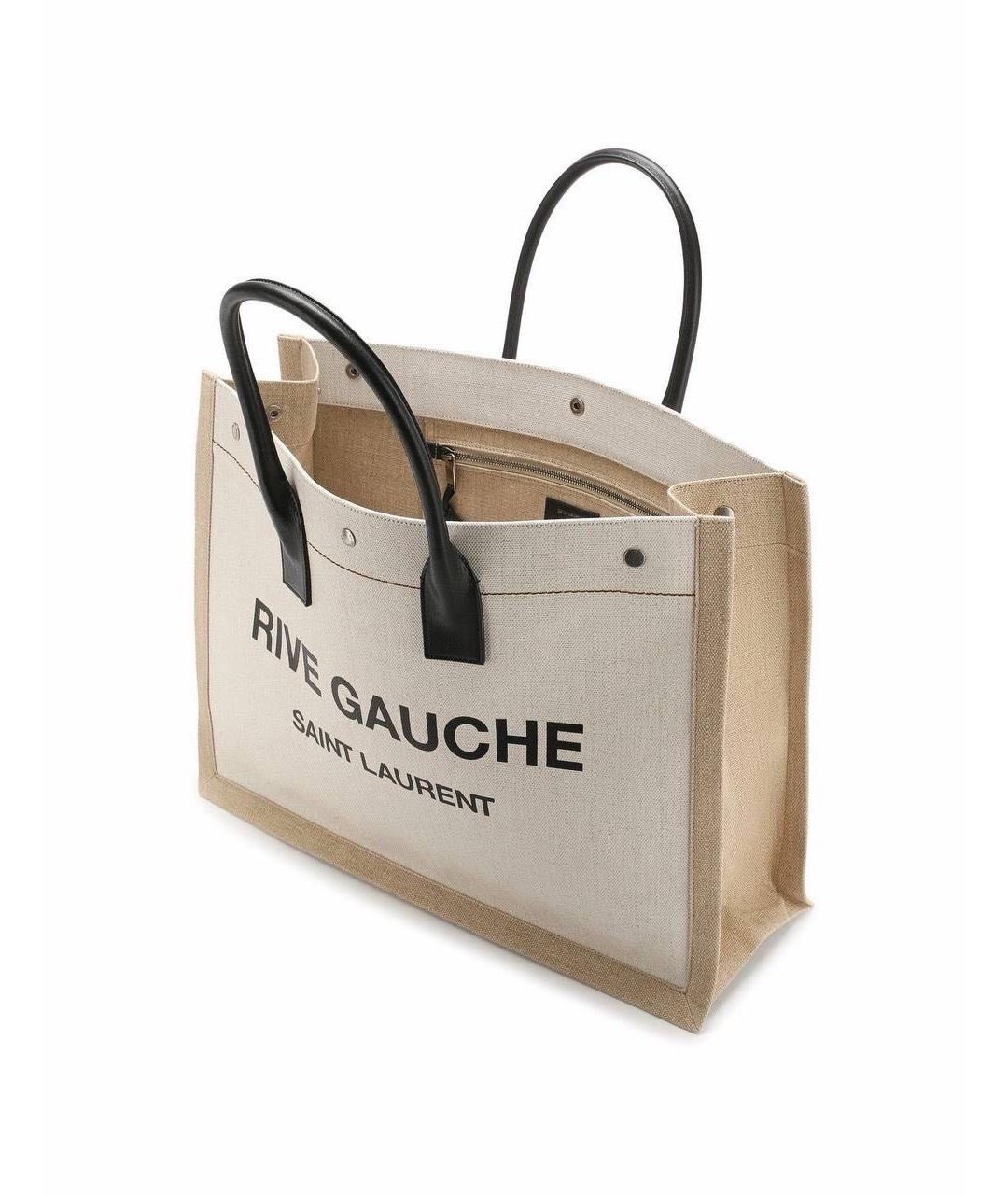 SAINT LAURENT Бежевая сумка тоут, фото 3