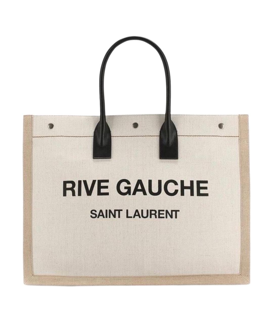 SAINT LAURENT Бежевая сумка тоут, фото 1