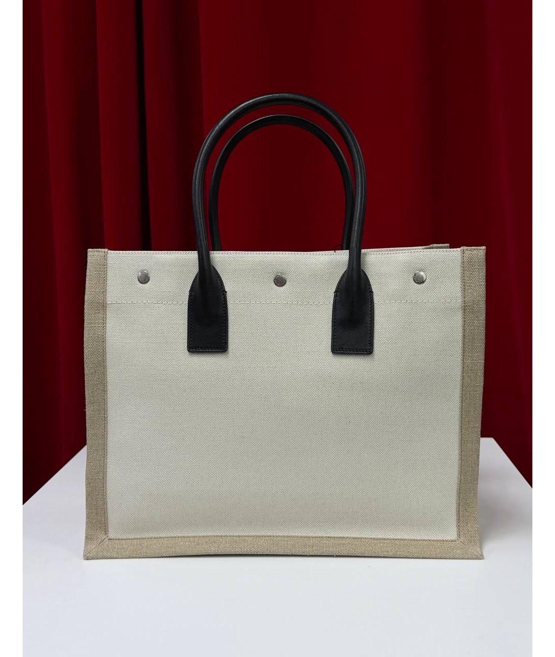 SAINT LAURENT Бежевая сумка тоут, фото 5