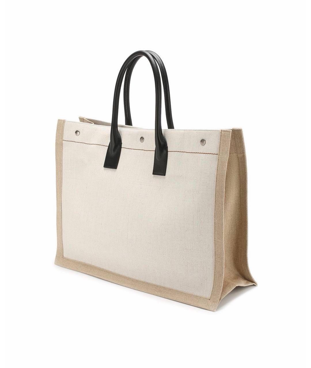 SAINT LAURENT Бежевая сумка тоут, фото 2