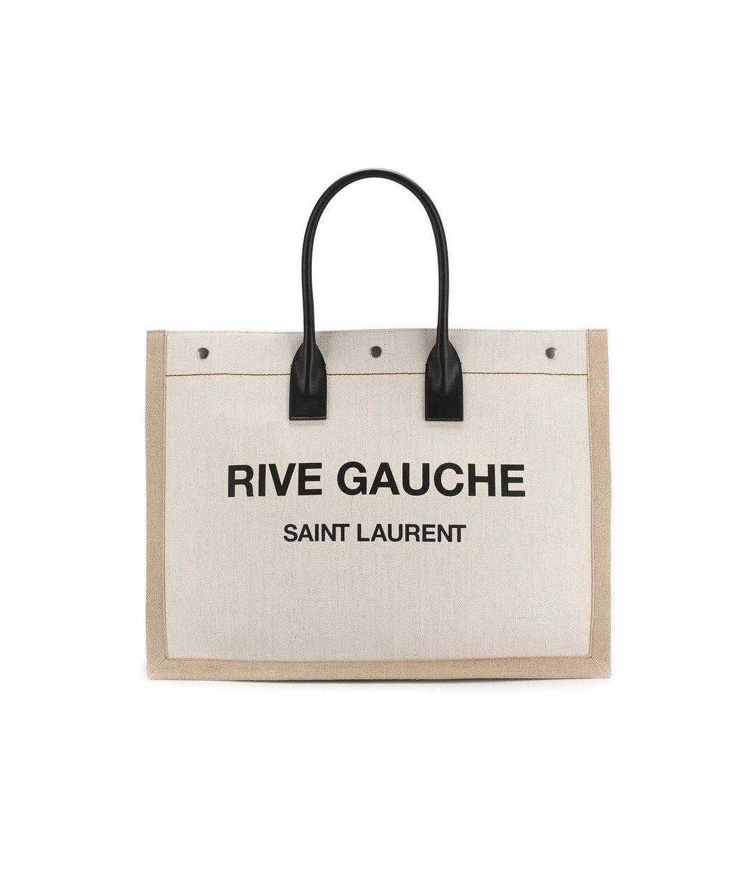 SAINT LAURENT Бежевая сумка тоут, фото 6