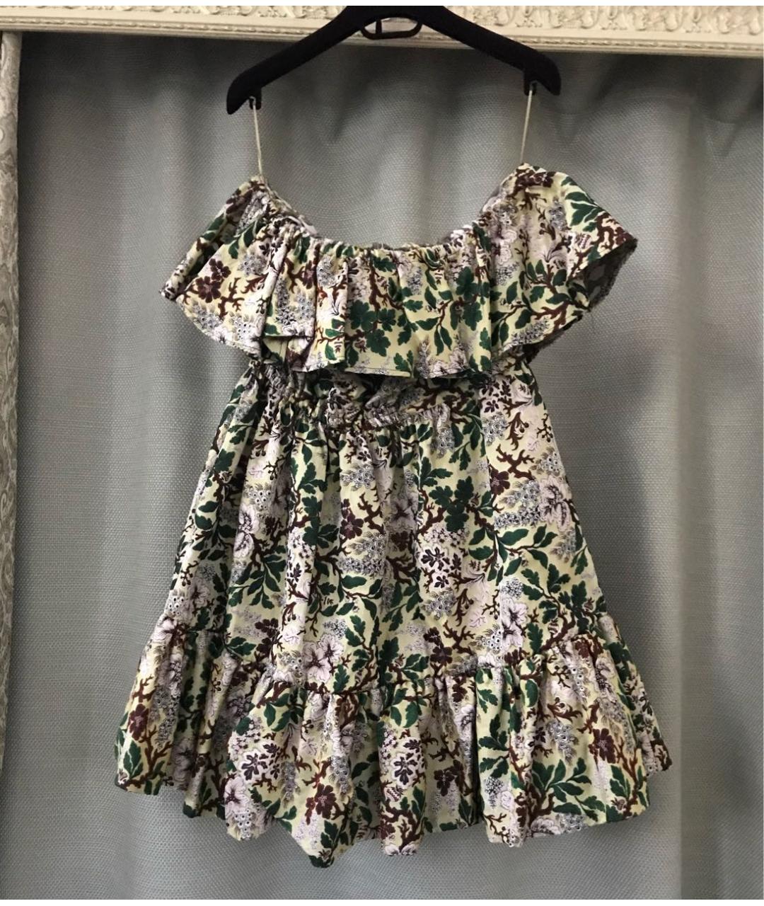 PHILOSOPHY DI LORENZO SERAFINI Хаки полиэстеровое коктейльное платье, фото 6