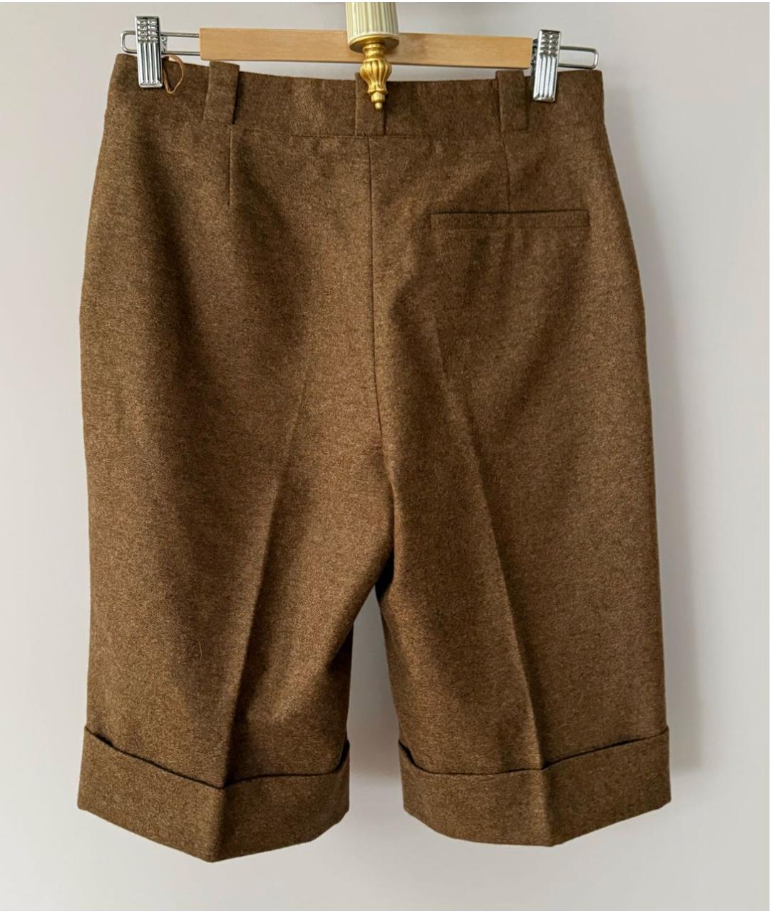 LORO PIANA Коричневые кашемировые шорты, фото 2
