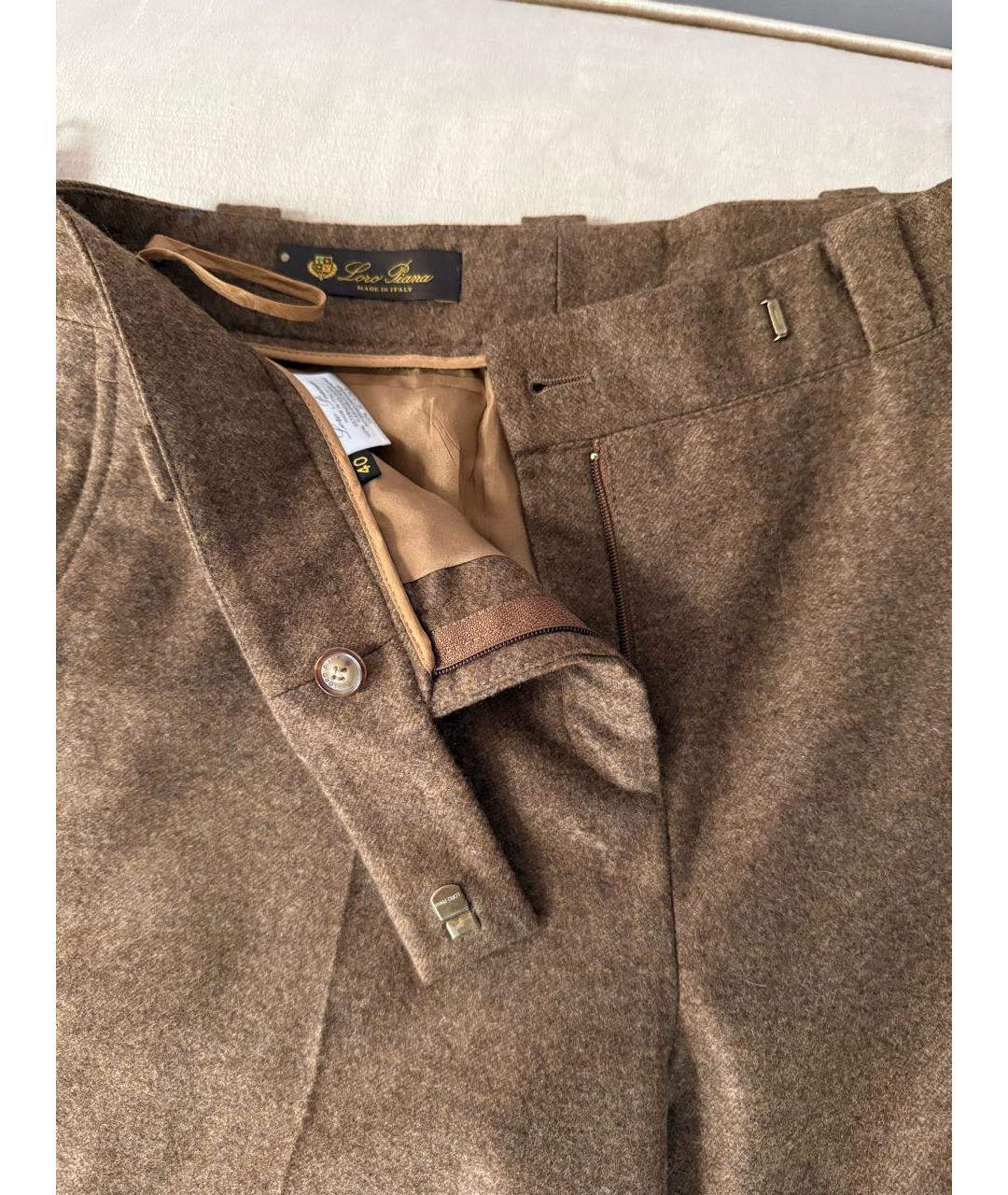 LORO PIANA Коричневые кашемировые шорты, фото 4