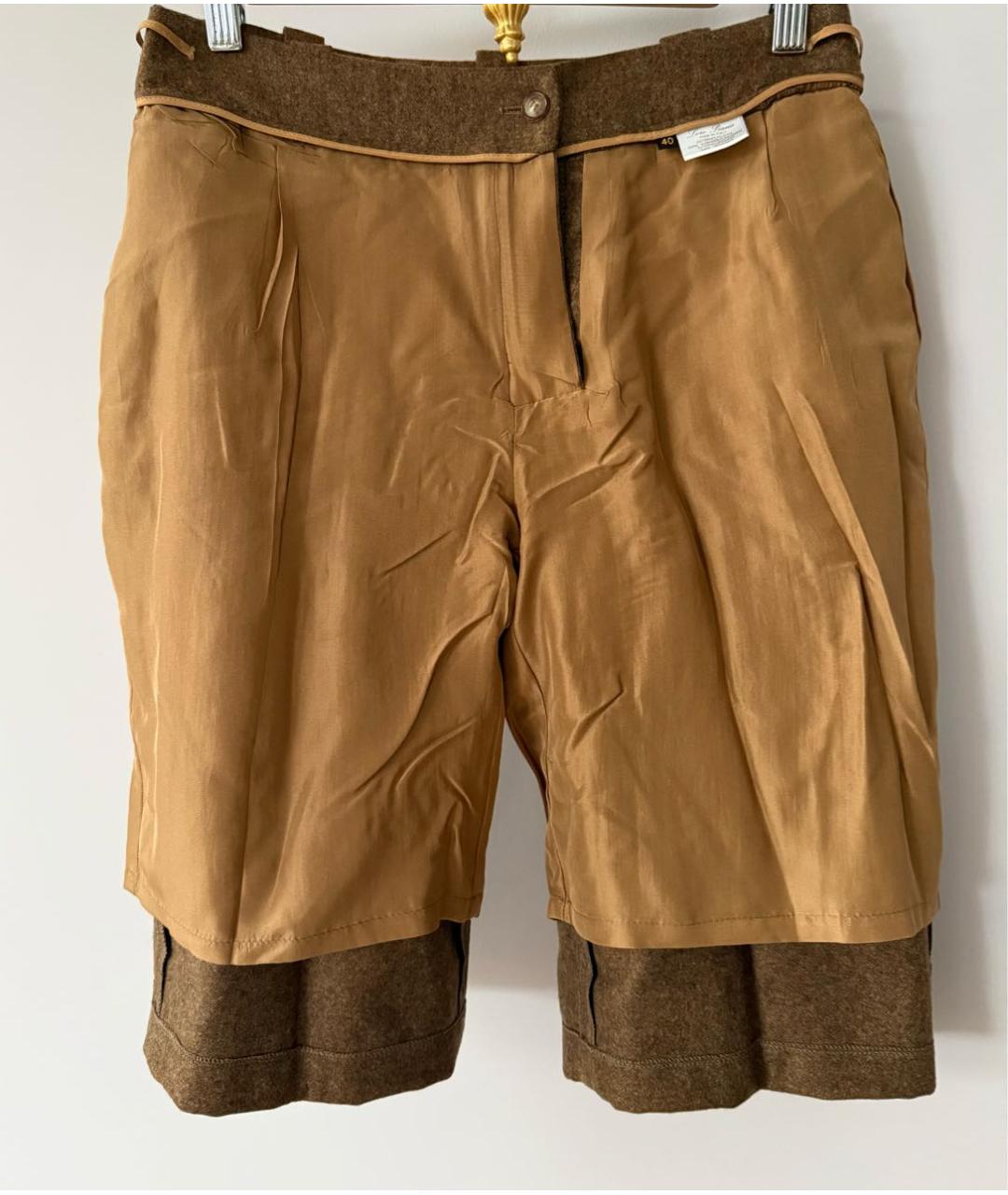 LORO PIANA Коричневые кашемировые шорты, фото 3