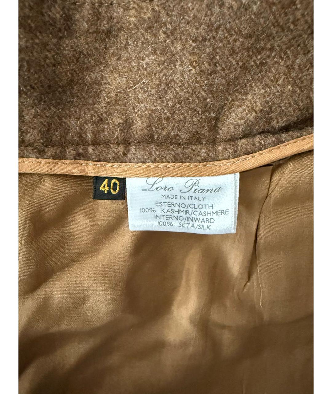 LORO PIANA Коричневые кашемировые шорты, фото 5