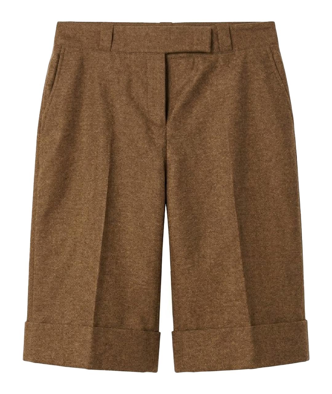LORO PIANA Коричневые кашемировые шорты, фото 1