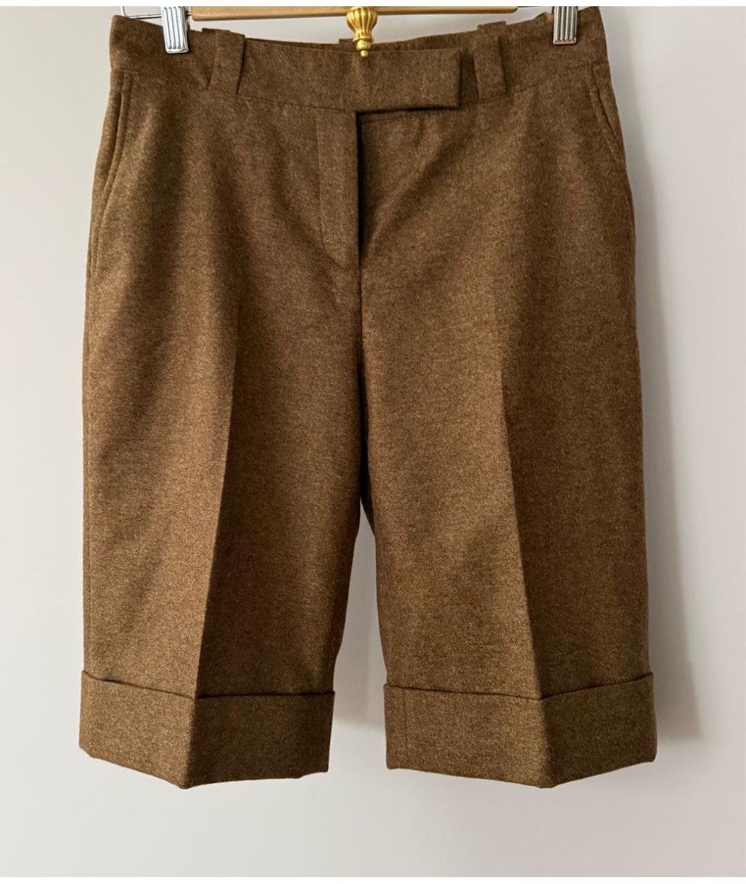 LORO PIANA Коричневые кашемировые шорты, фото 6