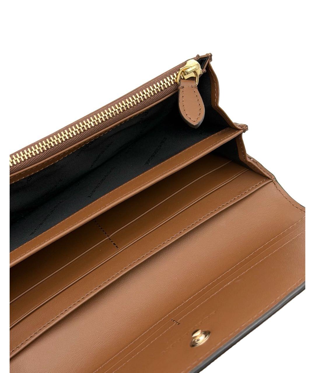 BURBERRY Коричневый кожаный кошелек, фото 5