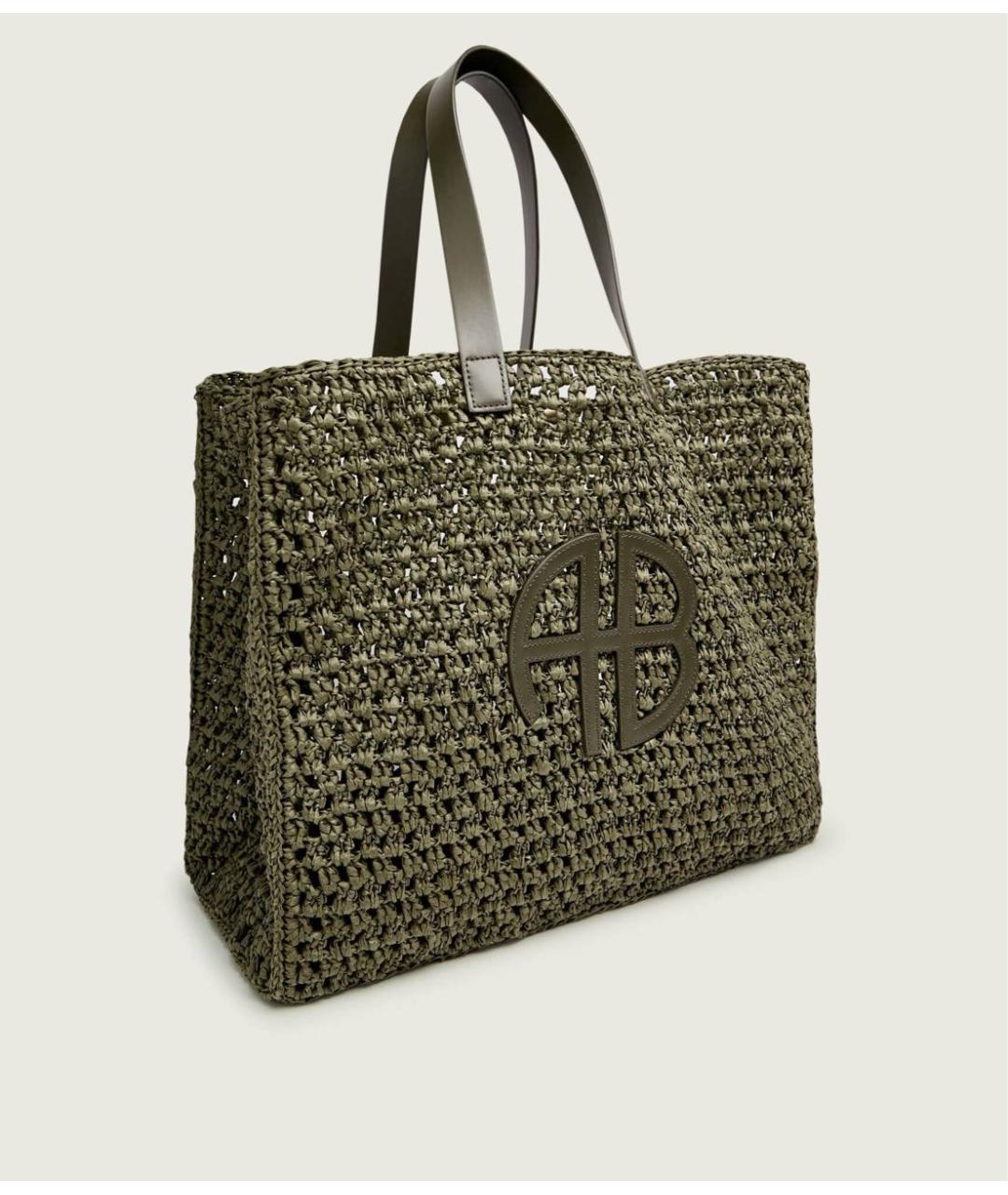 ANINE BING Хаки тканевая сумка тоут, фото 7