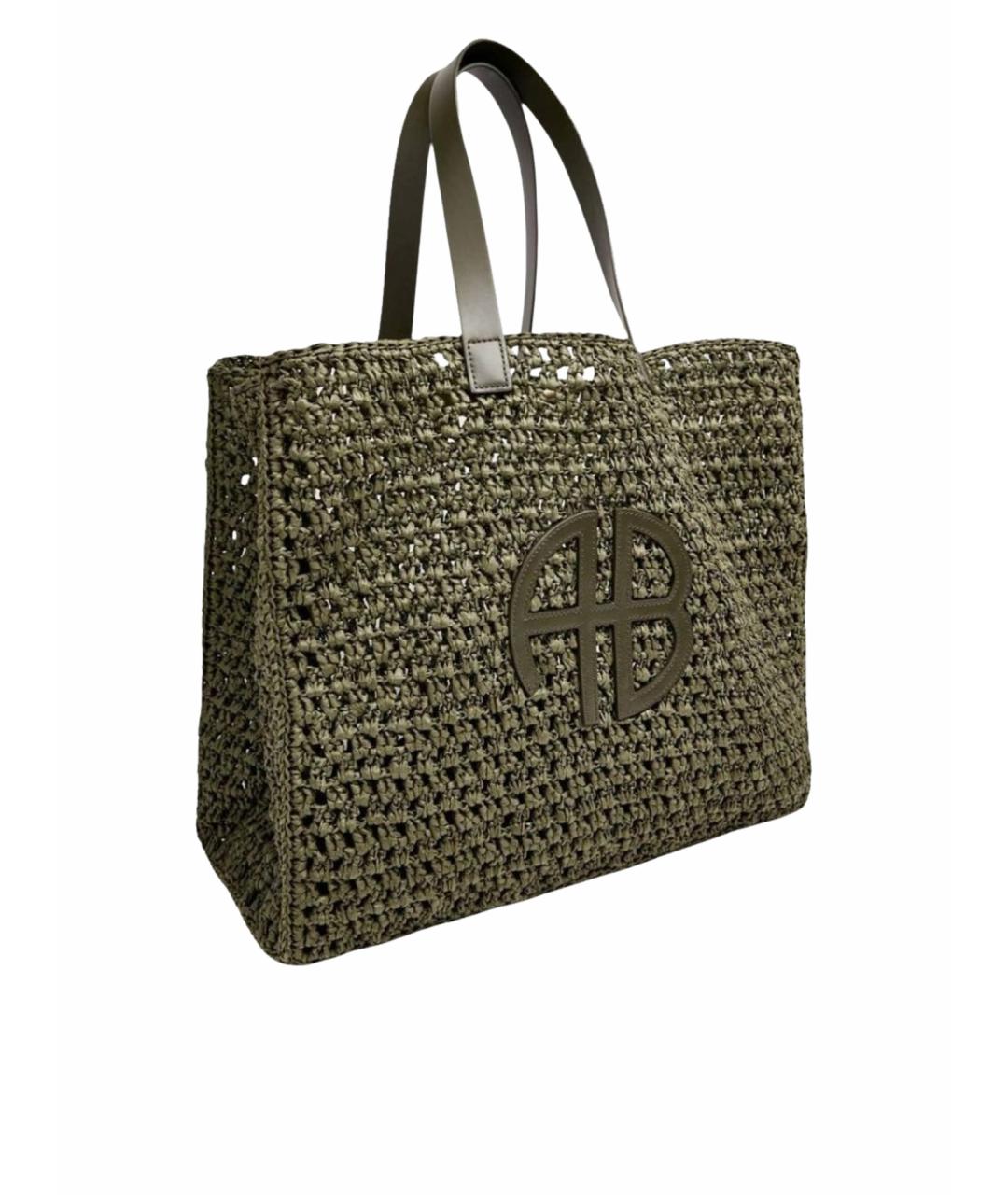 ANINE BING Хаки тканевая сумка тоут, фото 1