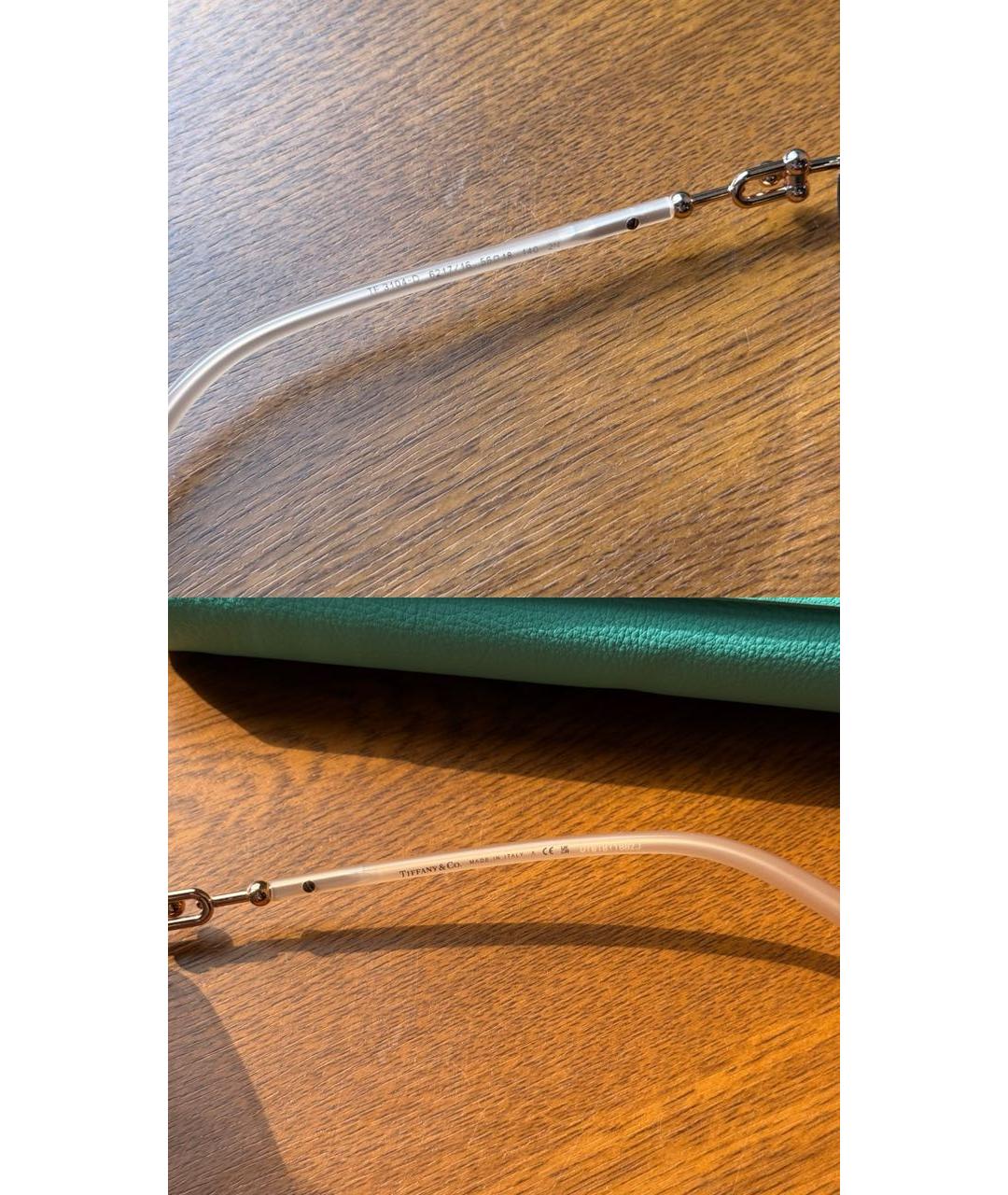 TIFFANY&CO Бежевые пластиковые солнцезащитные очки, фото 5