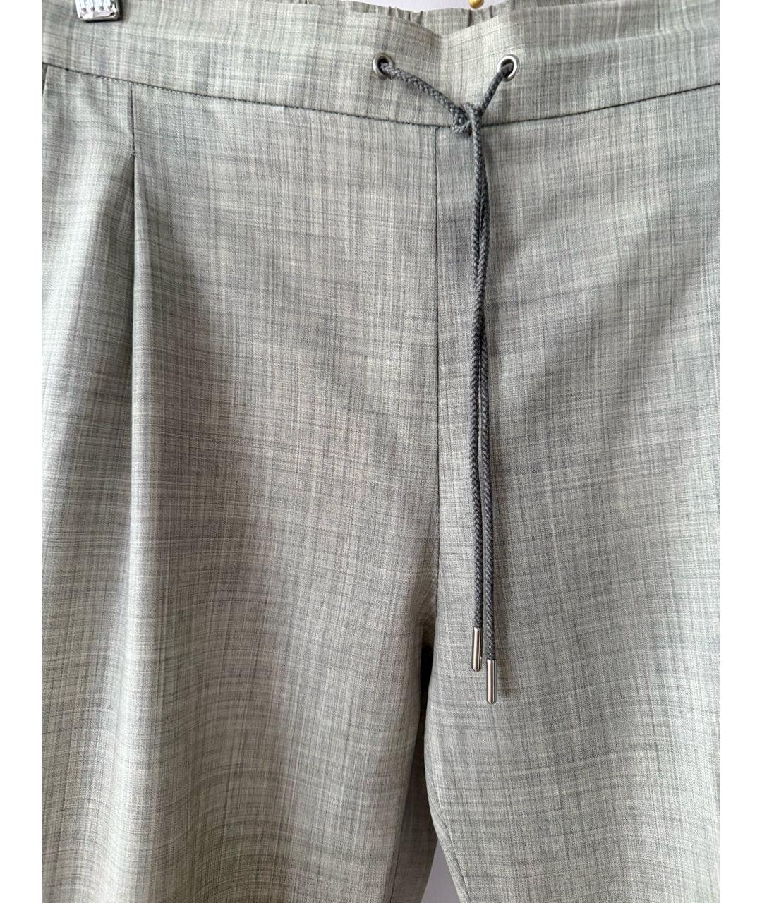 FABIANA FILIPPI Серые шерстяные прямые брюки, фото 6