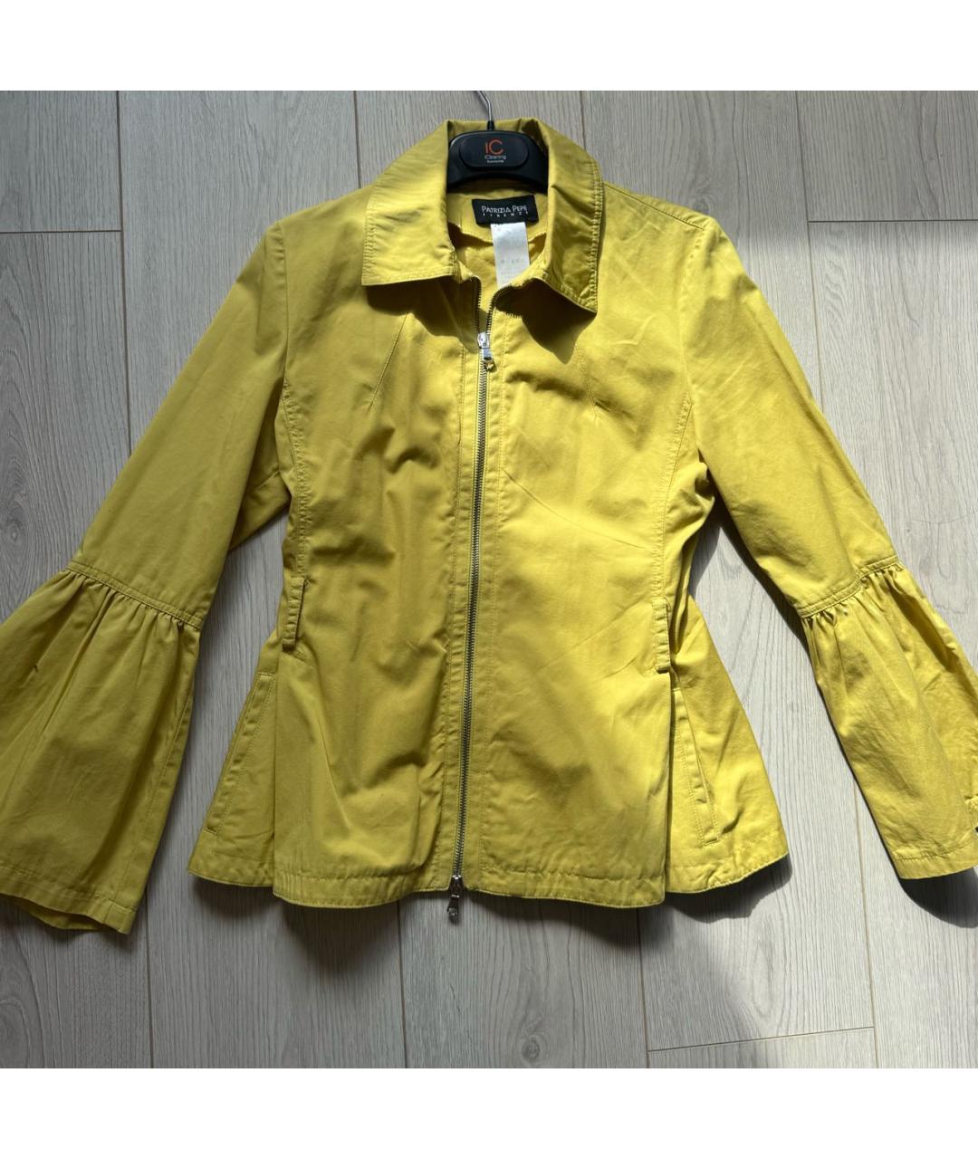 PATRIZIA PEPE Желтая хлопковая парка, фото 5