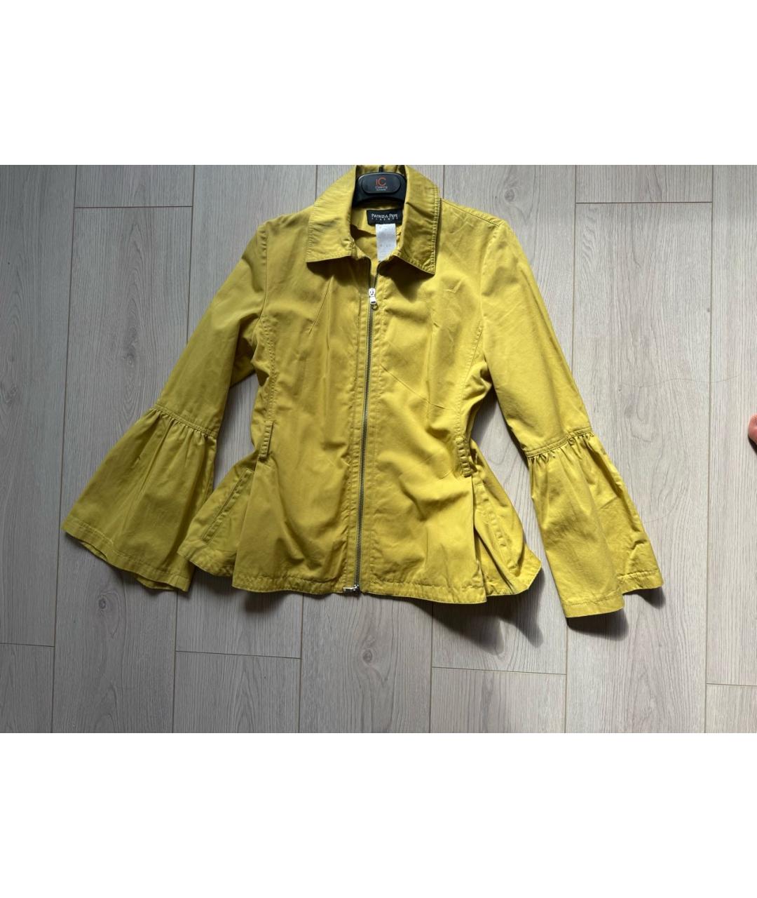 PATRIZIA PEPE Желтая хлопковая парка, фото 2