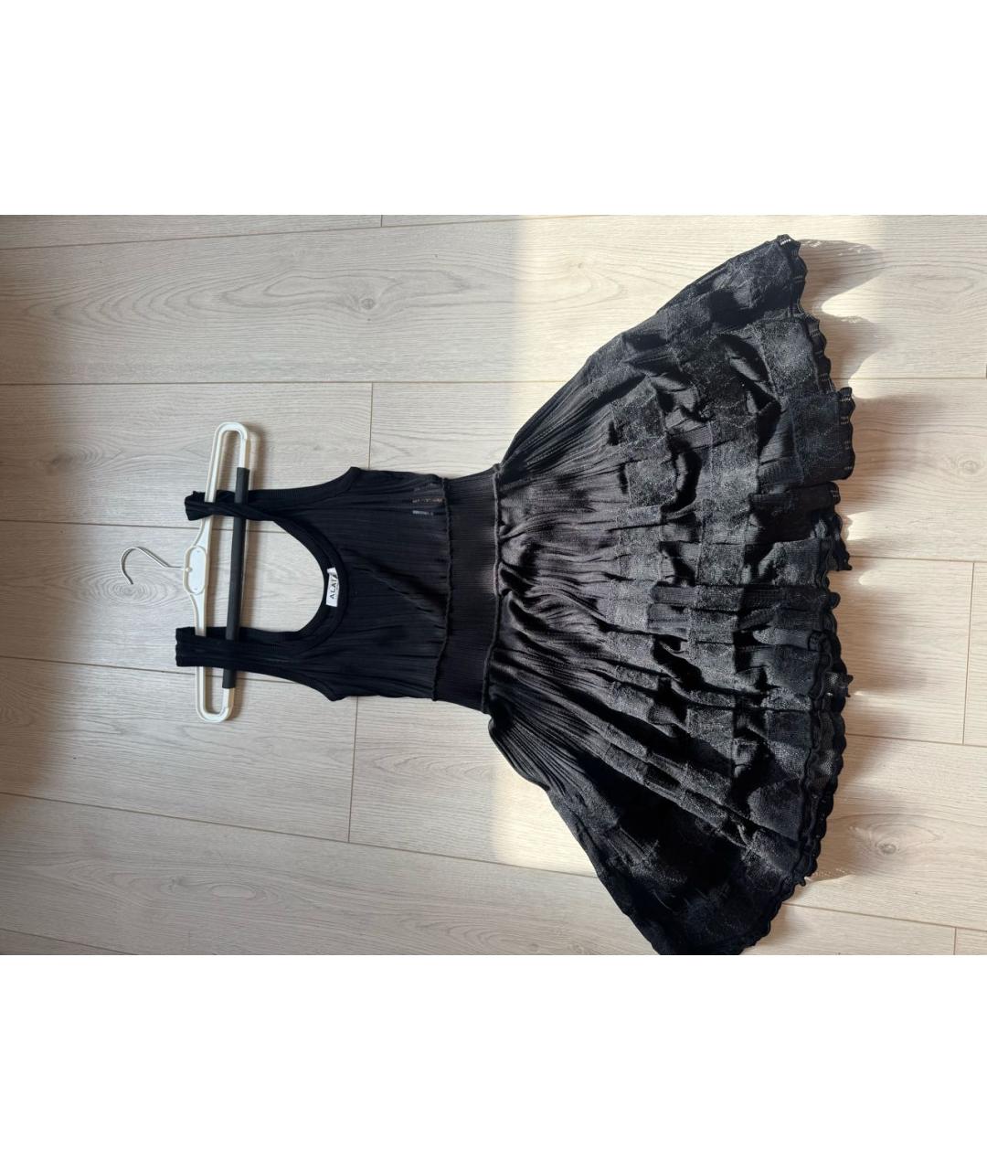 ALAIA Черное вискозное вечернее платье, фото 6