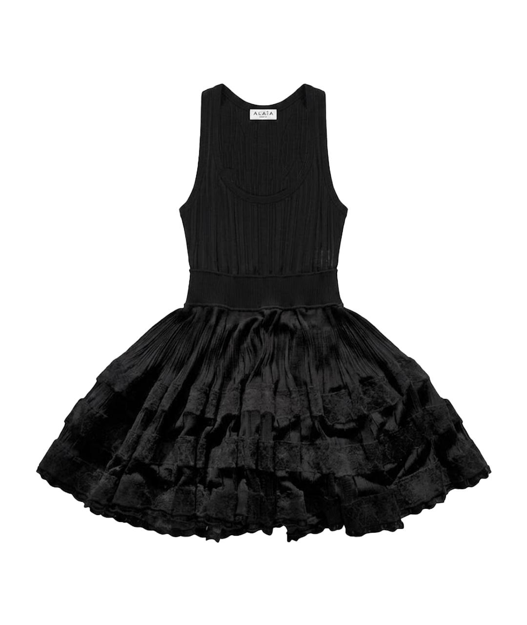 ALAIA Черное вискозное вечернее платье, фото 1